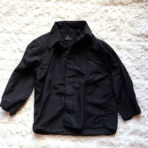 Black button down shirt for boys, size 4, black
